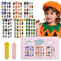 Kids Press-On Nails Halloween Style 144Pcs Short Fake Nail Kit for Girls
