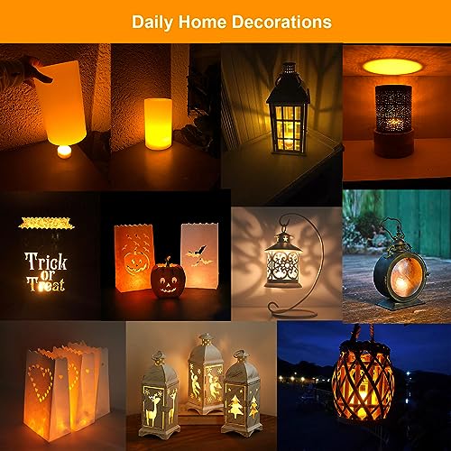 Halloween Pumpkin Lights 6 Pack with Remote & Timer - White - iZAN