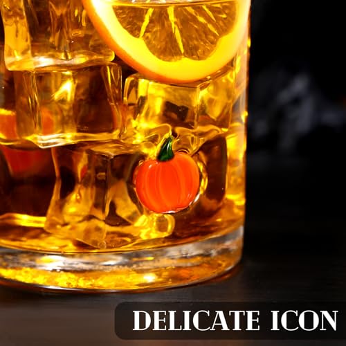 Halloween Juice Glasses Set - Bat and Pumpkin Design, 14 Oz, Festive Drinkware - 2 Pieces