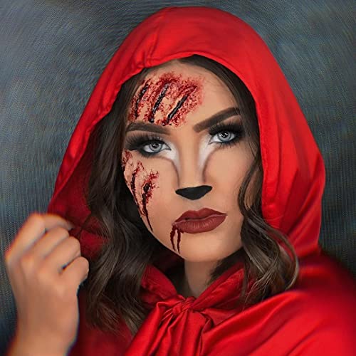 SFX Makeup Kit with Liquid Latex, Scar Wax, Face & Body Paint, Blood & Tools - Set D