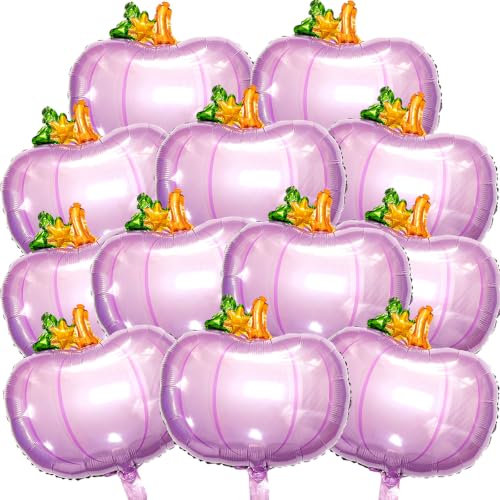 Purple Fall Pumpkin Foil Balloons for Thanksgiving & Autumn Decor - Eostankr