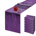 Purple Sequin Table Runner 12 x 72 Inches - Pack of 10, Wedding & Party Decor
