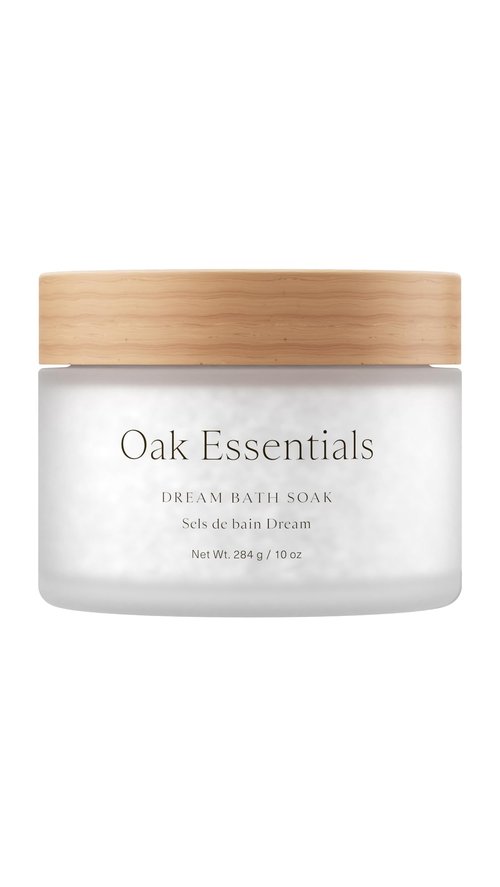 Oak Essentials Dream Bath Soak | Magnesium & European Sea Salt with Lavender, Chamomile & Geranium | Soothing, Restorative Bath Salts, 10 Oz