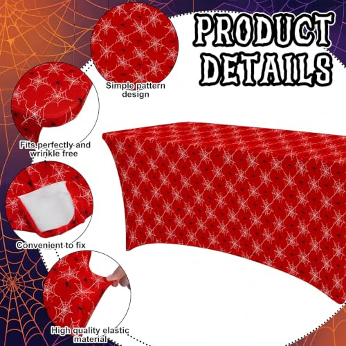 6ft Spider Web Tablecloth for Halloween Birthday Party Decorations