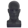 MIAOMANZI PVC Mannequin Head Black Male Manikin Dummy Stand Model Display Hat Scarf Wigs Hair Glasses Hat Beauty Styling Tool (Matte black)