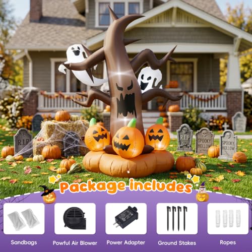 8ft Halloween Horror Tree Inflatable Decoration - Horror Tree Variation