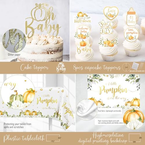 Baby Shower Decorations Kit with Pumpkin Theme for Fall Gender Reveal Party