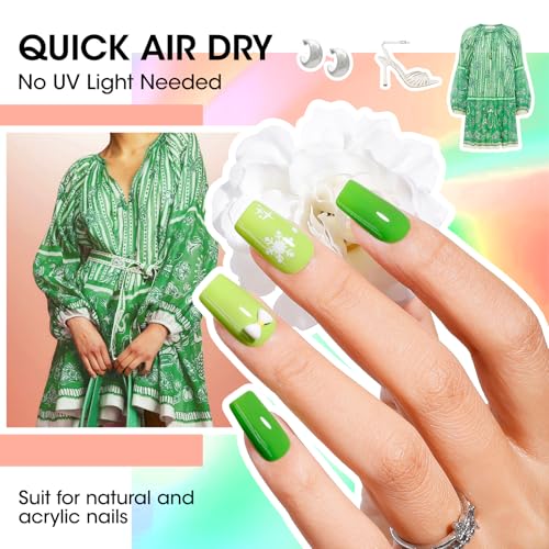 GELLEN Neon Nail Polish Set - 12 Bright Colors No Lamp Needed Z-12 Colors Bright Neon Set