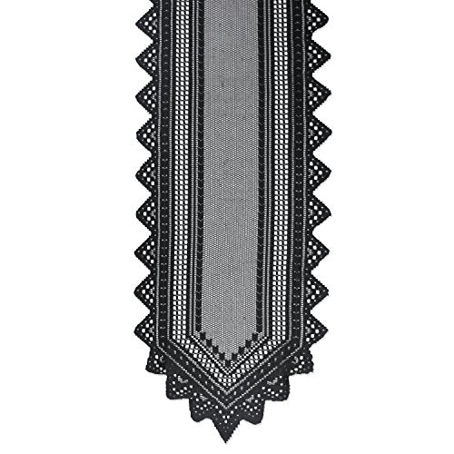 Halloween Black Lace Table Runner 14x72 Inches - Spooky Gothic Table Decor Variation of THIS listing