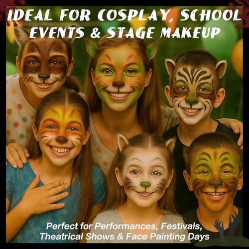 Brown Face Paint Stick - Full Coverage Washable Makeup for Halloween & Cosplay - BOBISUKA
