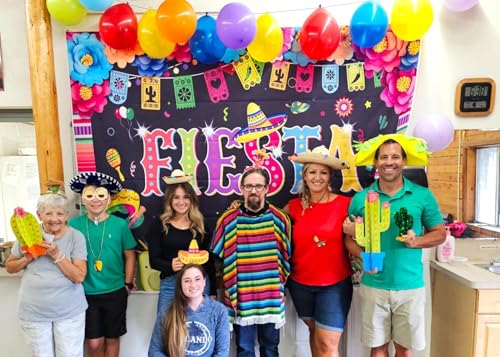 Mexican Fiesta Banner Backdrop 10x8FT - Party Decorations Background