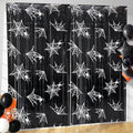 Black Foil Fringe Curtains for Halloween Party Decor, 3.3 x 6.6 ft - 2 Pack