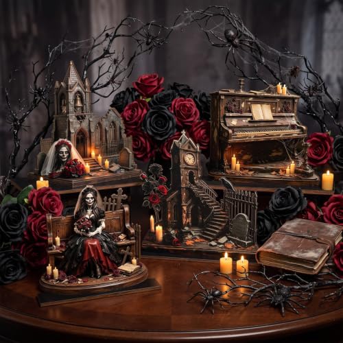 Halloween Table Decorations - Gothic Wedding Signs - Ghost Bride Variation