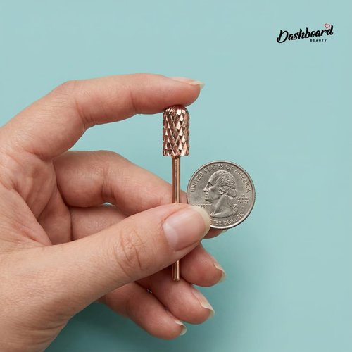 Dashboard Beauty Nail Drill Bit - Large Rounded Barrel Bit with 2 Way Rotate use for Right & Left - 3/32" Shank Compatible with Any Efile Nail Drill - Ensure Safe Experience for Customers (X Coarse)