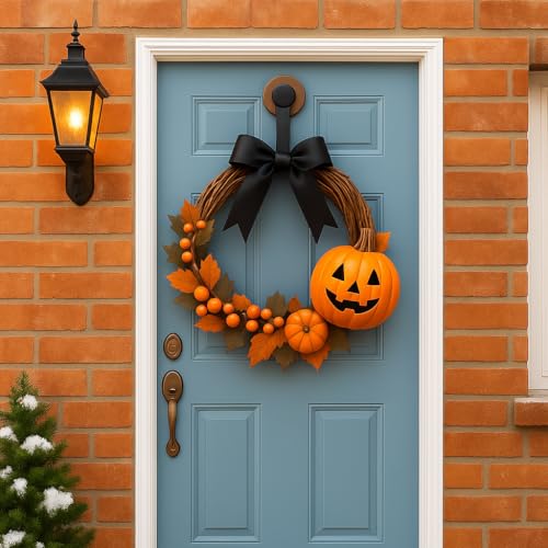 3 Pack Wreath Hangers for Front Door Glass & Smooth Surfaces - Holiday & Seasonal Decor Hooks