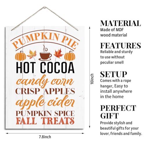 Fall Sign 01 - Rustic Autumn Wooden Wall Plaque for Kitchen & Home Decor