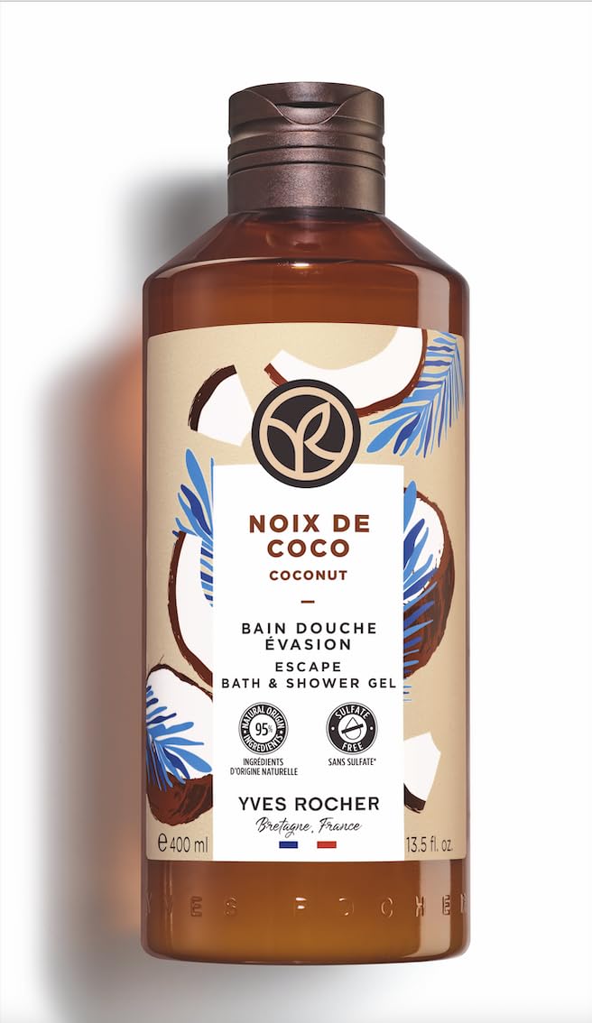 Yves Rocher Coconut Body Shower Gel - Nourishing Formula | 400 ml / 13.5 fl. oz.