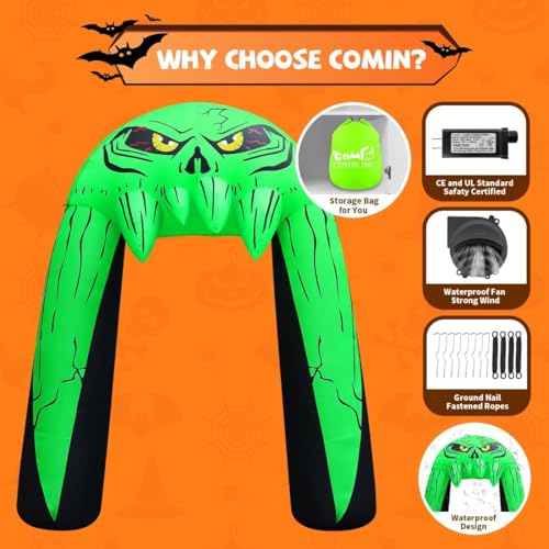 10 FT Halloween Inflatable Archway with Built-in LEDs Outdoor Yard Decoration