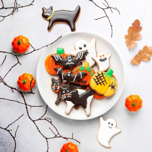 Halloween Cookie Cutter Set - 12 Stainless Steel Shapes for Baking & Party Decorations