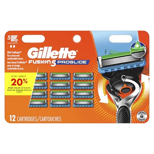 Gillette Fusion5 ProGlide Razor for Men with 12 Blade Refills & Precision Trimmer - Pack of 1
