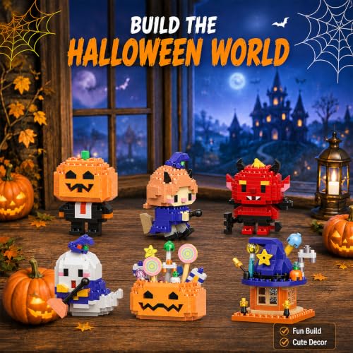 Halloween Advent Calendar 6 Days Mini Building Blocks Set with Figures - Halloween Set 1