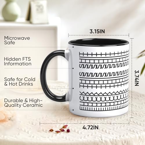 Black Hidden Message Ceramic Coffee Mug 11oz – Funny Birthday & Gag Gift for Adults