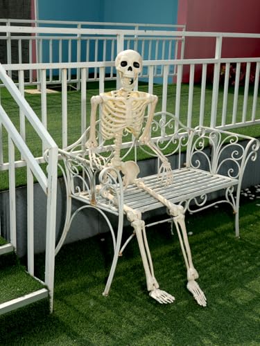 5 FT Life Size Skeleton Halloween Decoration with Posable Limbs