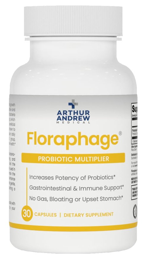 Arthur Andrew Medical, Floraphage, Prebiotic Formula and Probiotic Multiplier, 30 Capsules