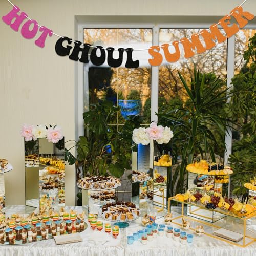 Halloween Party Banner - Summerween Ghoul Summer Decorations, Spooky Bunting