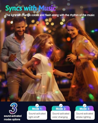 Kids Party Karaoke Lights Set with Remote - 6 Color Disco Lighting for Celebrations