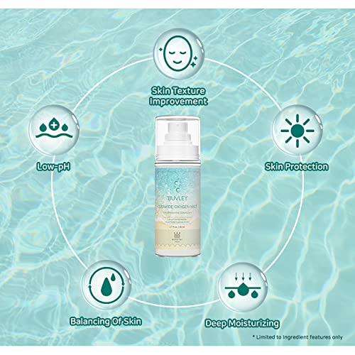 Ceramide Oxygen Face Mist - Hydrating, Vegan & Cruelty-Free Facial Spray with Antioxidants | 2.7 Fl Oz