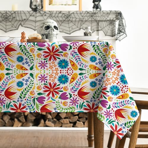 White Rectangular Tablecloth 60x104 Inch for Parties and Home Decor - Cinco Design