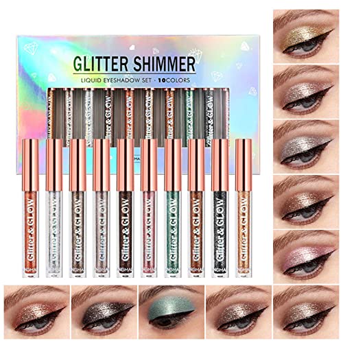 Multicolor Liquid Glitter Eyeshadow Set Waterproof Long Lasting Shimmer