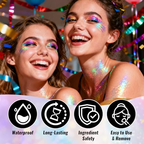 Pink Glitter Stick for Face, Body & Hair - Concert & Performance Makeup - Pink