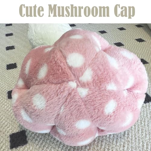 51 Inch Pink Mushroom Plush Pillow – Cute Long Stuffed Body Pillow for Kids & Home Decor