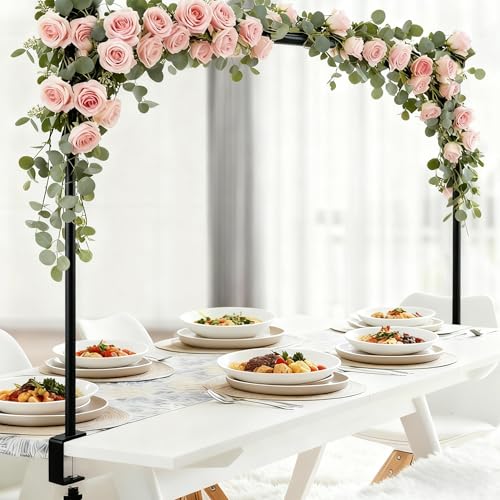 Rectangle Black Over The Table Rod Stand with Clamps - Adjustable Event Display