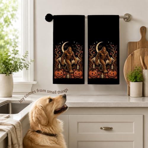 Halloween Bigfoot Kitchen Hand Towels 16x24 Inch - Color 3