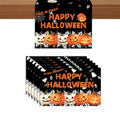 Halloween Pumpkin Ghost Table Runner & Placemats Set of 6 - 70 Inches
