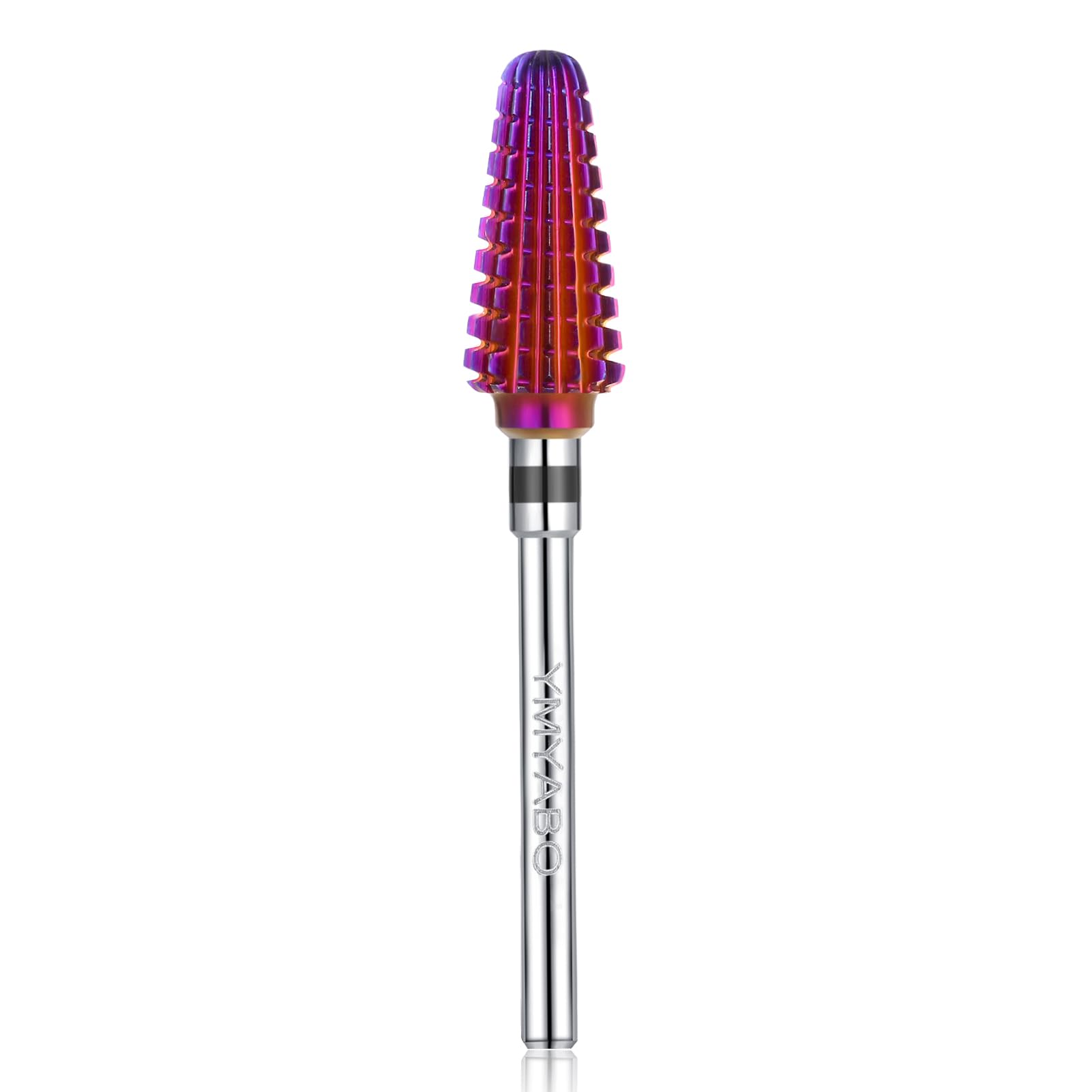 YMYABO Nail Drill Bit,Professional 3/32" Purple Tornado Carbide Tungsten Multifunction Bits， Fast Remove for Hard Gel and Acrylic, Manicure Pedicure Cuticle Nail Polishing Tool-XC