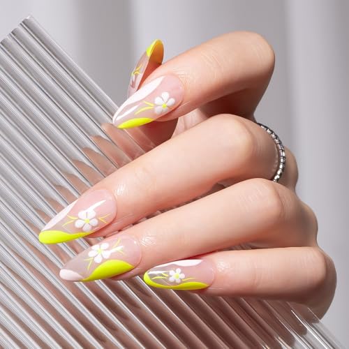 Neon Yellow Gel Liner Nail Art Polish with Built-in Thin Brush - 8ml