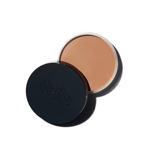 Saie Sun Melt Cream Bronzer - Buildable Balm for Effortless Sculpting - Enriched with Vitamin C, Natural Finish - Light Bronze (1 oz)