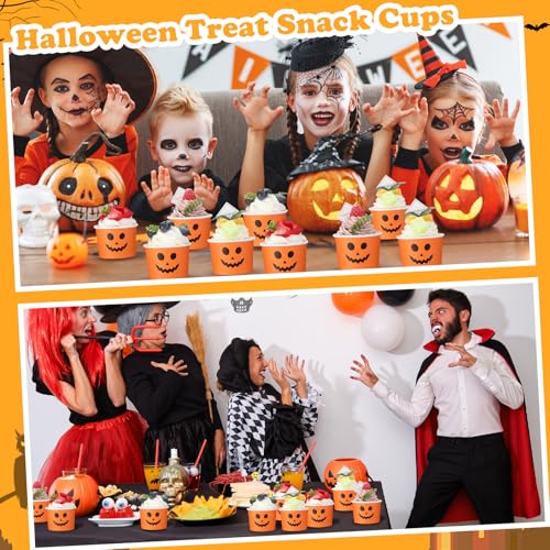 Halloween Pumpkin Ice Cream Cups 5oz - Orange, Pack of 200