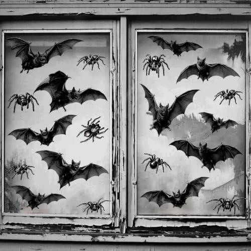 Halloween Bat Window Clings - Spooky Decor for Glass Windows & Walls