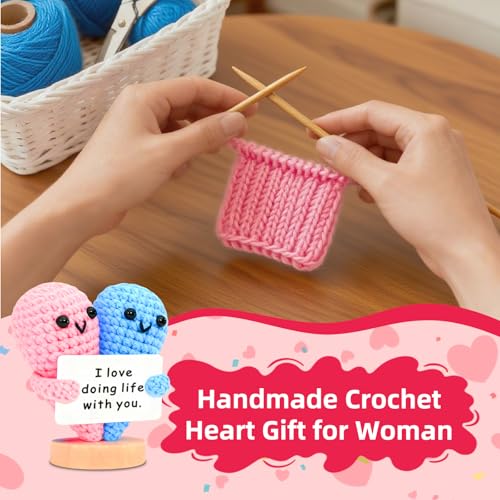Love Doing Life With You Heart Decoration for Couples - Pink & Blue