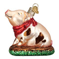Pink Glass Piggy Ornament - Handcrafted Christmas Tree Decoration, Farm Animal Collectible