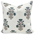 Grey-Brown Cotton Handcrafted Block Print Pillow Cover 14x20 Inch Throw Cushion for Sofa