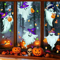 Halloween Window Clings Spooky Ghosts Bats Witches Decals for Glass - Variation: Ghosts