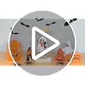 Halloween Ghost Cat Glass Cup 16Oz Iced Coffee Mug with Lids & Straws - Spooky & Cat Variation