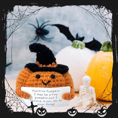 Halloween Pumpkin Decor - Cute Crochet Supportive Pumpkin Figure - Variation: Pumpkin