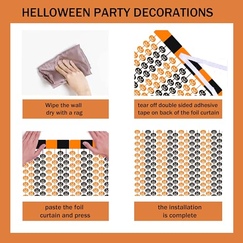 Halloween Party Decorations Kit 54 Pieces Foil Banners Balloons & Spooky Elements